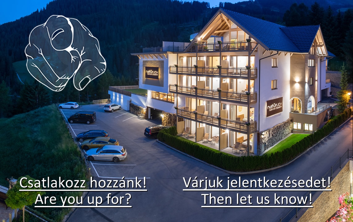 Jobs im Natürlich. Hotel in Fiss - Tirol. Natürlich bei Nacht Süd-Ansicht