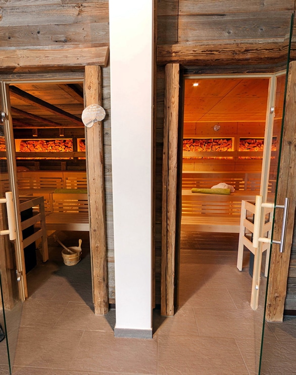 Wellnes im Natürlich. Hotel in Fiss - Tirol. Erde- und Feuersauna.