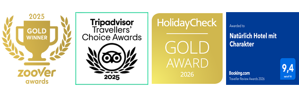 Die aktuellen Awards des Hotels.