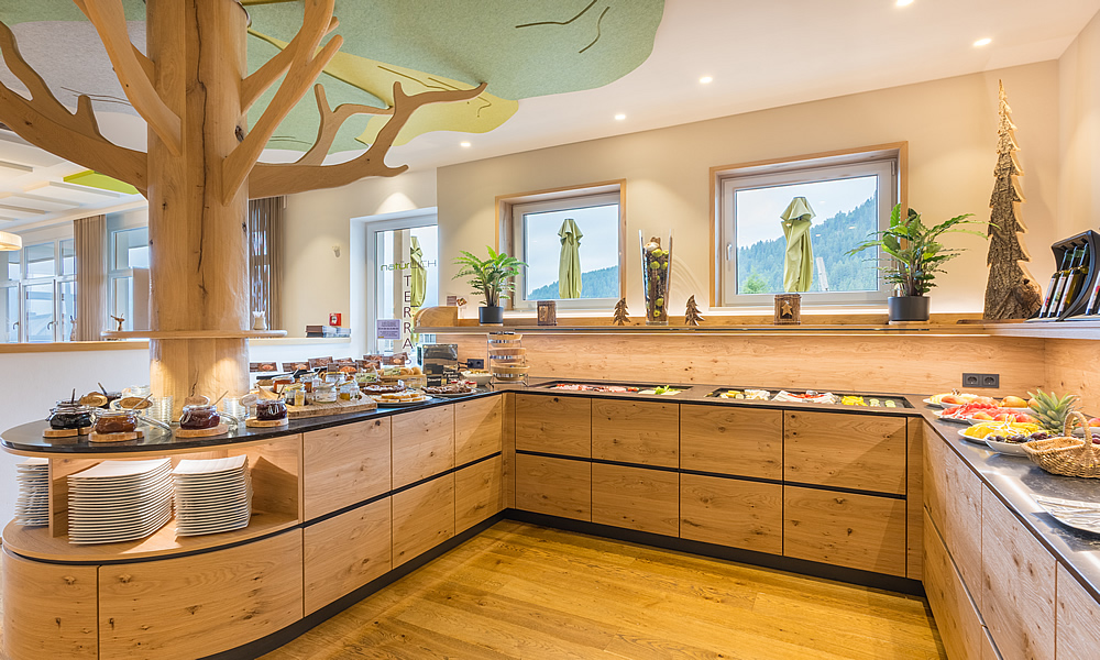 Buffet - Speisen - Breakfast room - Natürlich. Hotel mit Charakter in Tirol - Österreich