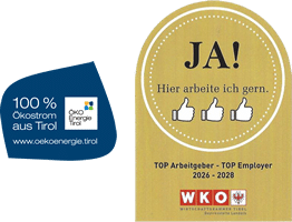 Beste Arbeitegeber in Tirol und Ökostromversorgung. Natürlich. Hotel in Fiss - Tirol